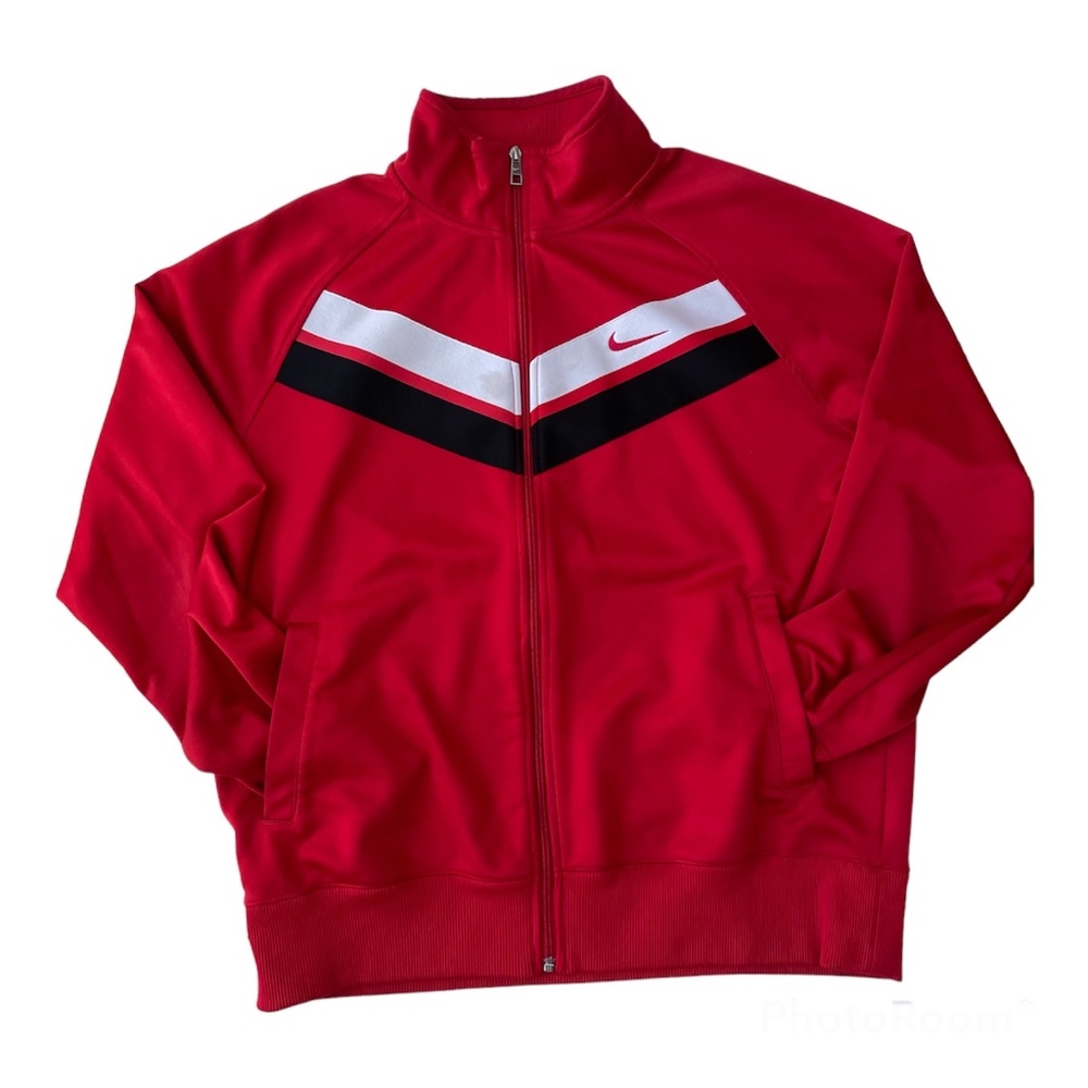 Vintage Y2L Jacket Nike Jacket Men's Size Large Red White and black Unixes - Picture 2 of 11